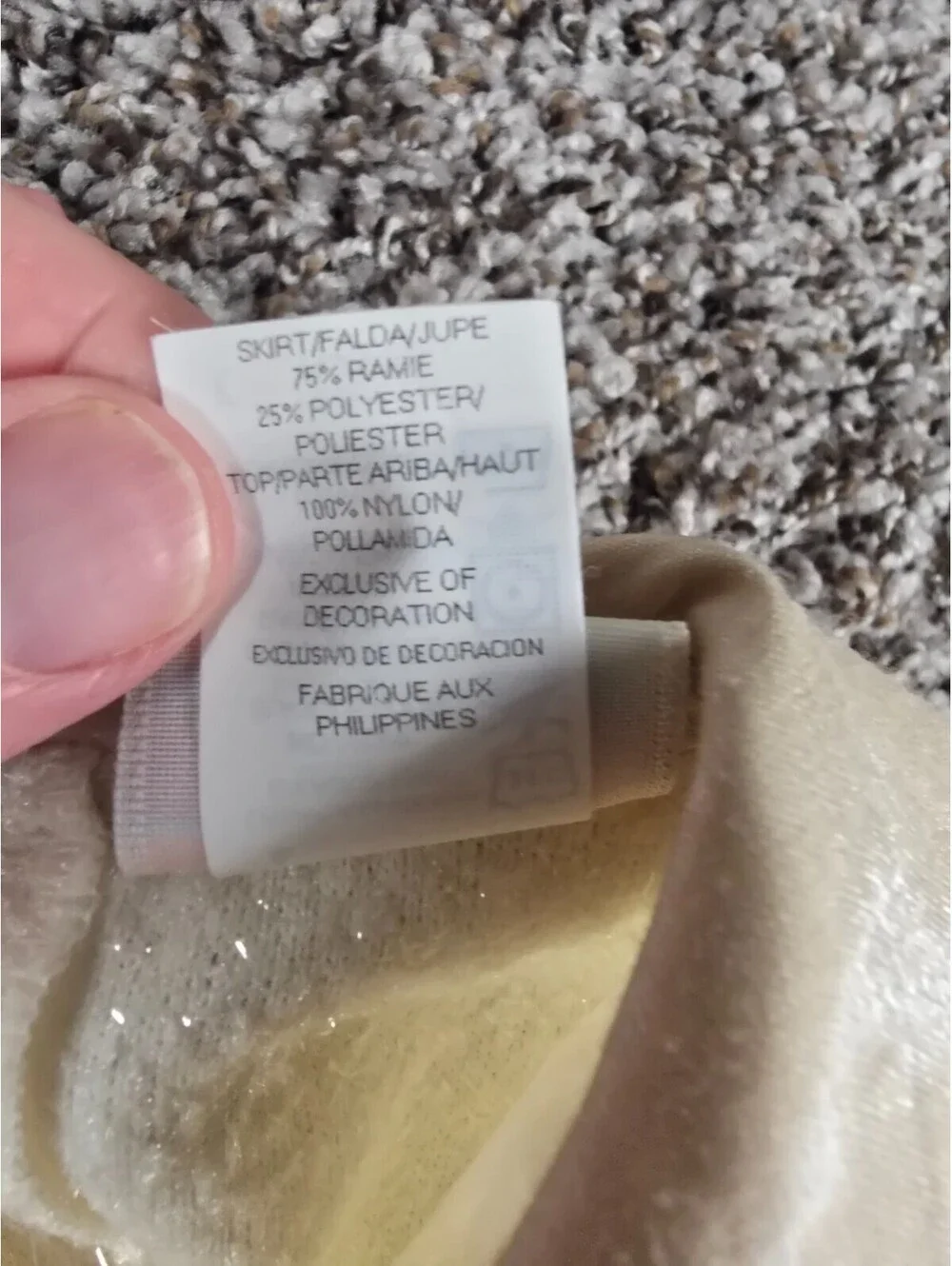Vintage 1990s BT Kids Baby Girls Sz 6M Formal Dress Beige Champagne Satin